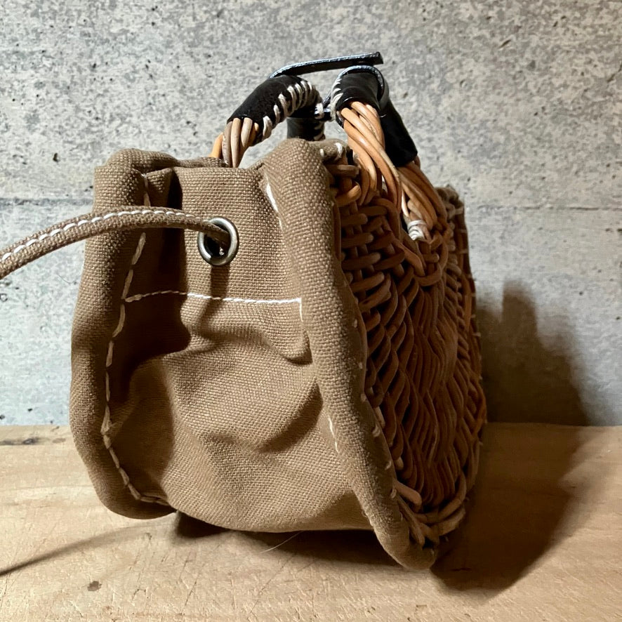エバゴス　扇型バッグ ebagos エバゴス キャンバス・扇トート