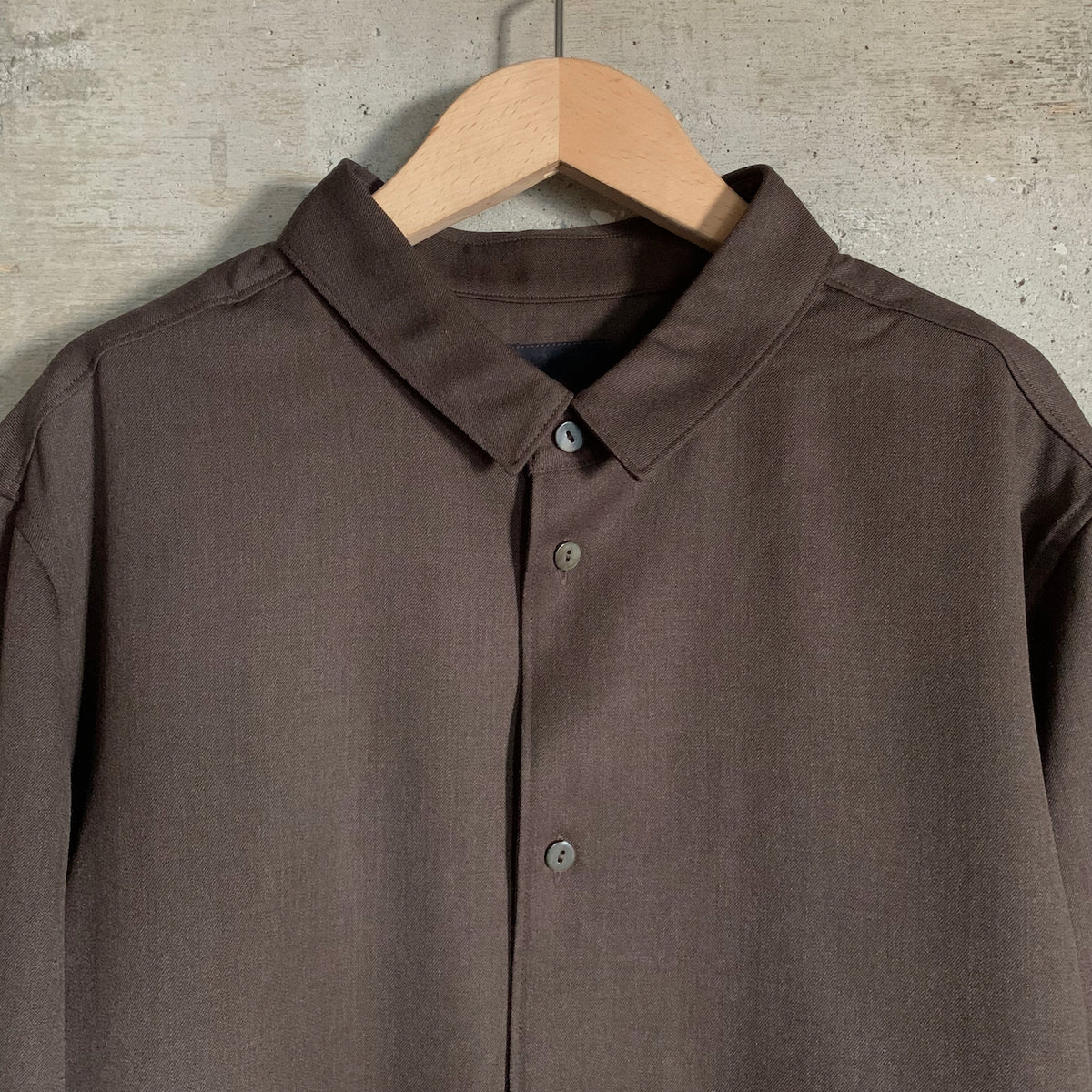 MITTAN｜SH-145｜ストレッチNMウールシャツ｜茶 – Roundabout & OUTBOUND