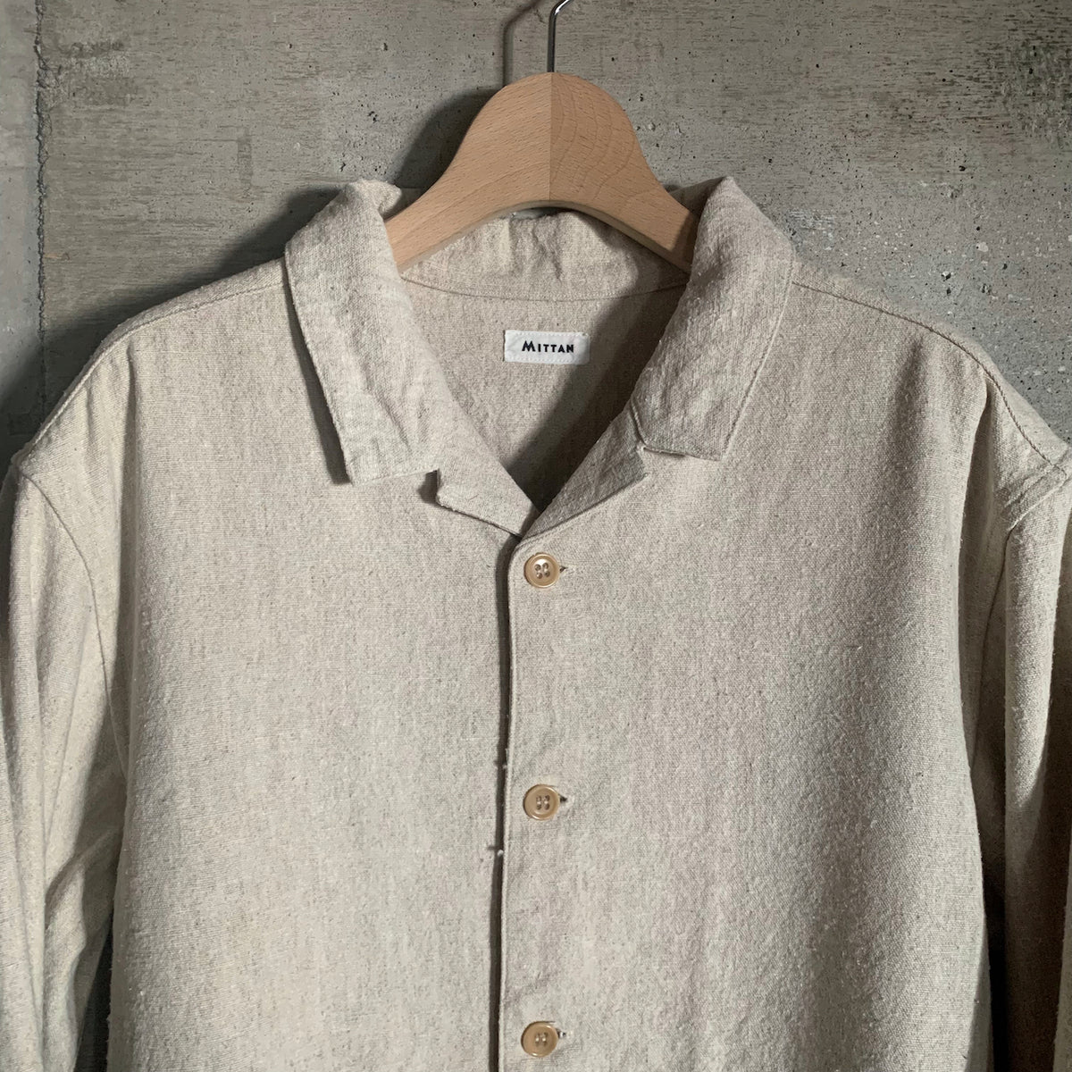 MITTAN｜JK-76｜亜麻苧麻絹シャツジャケット｜生成 – Roundabout