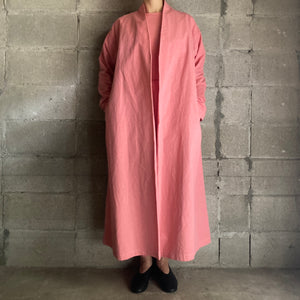 COSMIC WONDER｜19CW06088-1｜Cotton linen weather cloth “Haori” coat｜Peach Jade