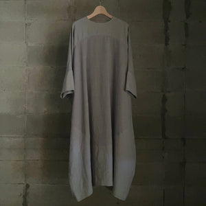 COSMIC WONDER｜20CW17316｜Old linen wool twill circle-patterned dress｜Gray