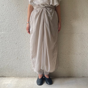 COSMIC WONDER｜21CW16059｜Organic cotton broadcloth and see-through cotton wrapped skirt｜  Violet Ash