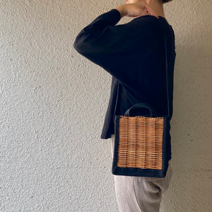 ebagos｜キャンバス・カゴ袋ショルダー｜25AW #15609｜BK