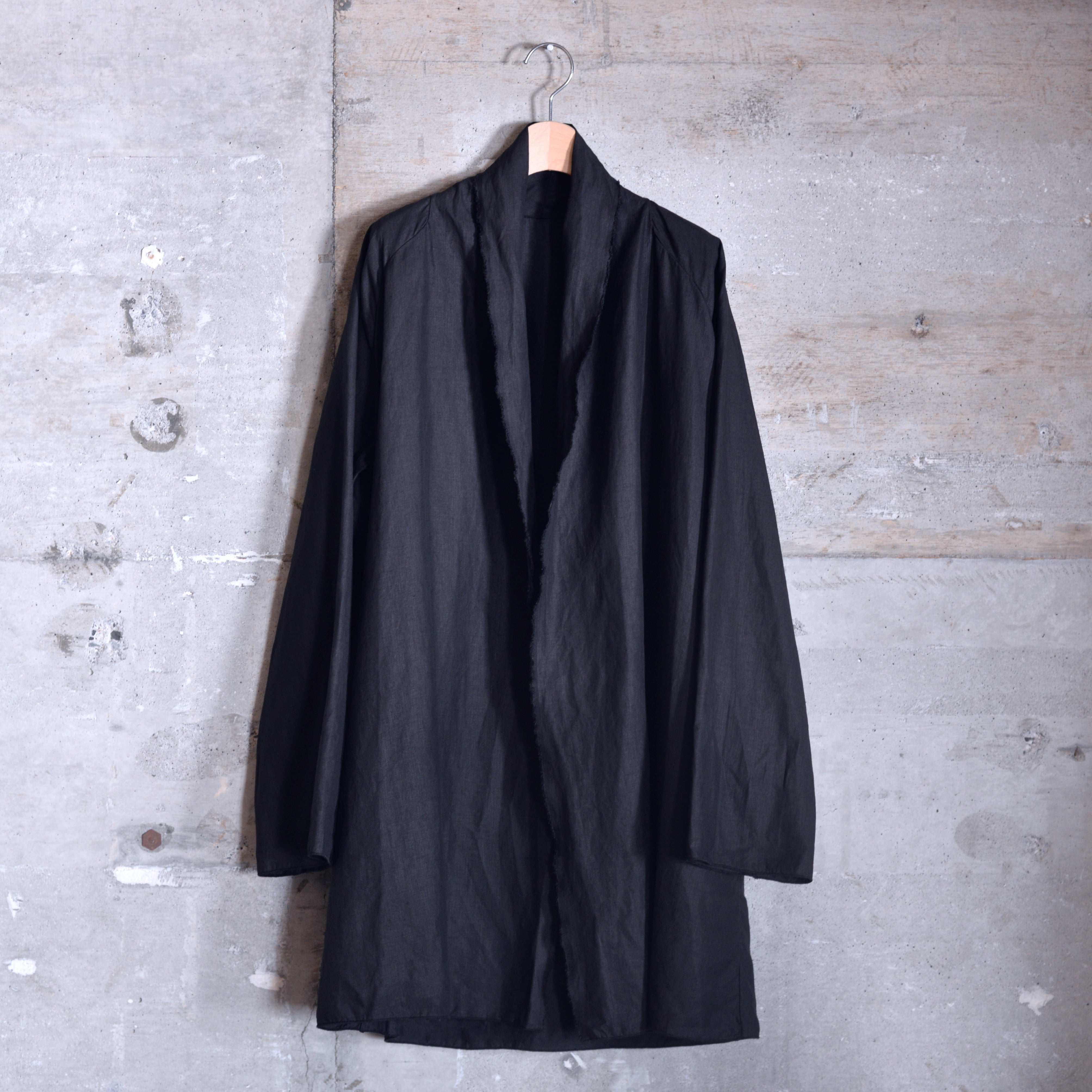 MITTAN　JK-62 墨黒がさね　新品 MITTAN - 【ラスト1点】ガラ紡大麻ジャケット(黒) | Salty