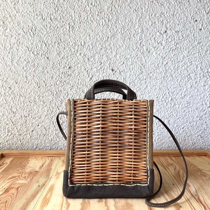 ebagos｜キャンバス・カゴ袋ショルダー｜25AW #15609｜BEKA