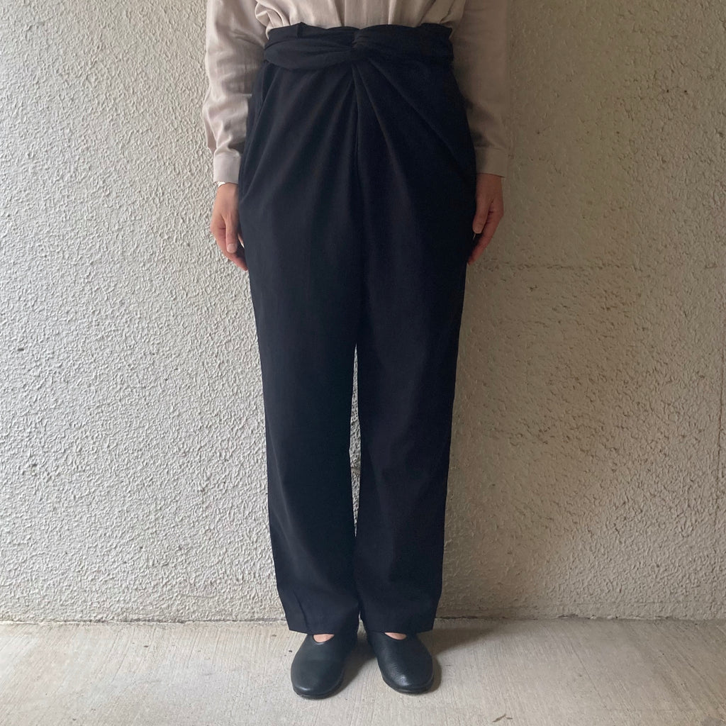 COSMIC WONDER｜22CW11135｜Cotton Cashmere wrapped pants｜Black