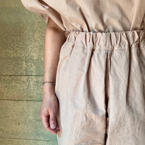 COSMIC WONDER｜18CW11113｜Cotton linen classic broadcloth “tattuke” pants ｜Orange Jade