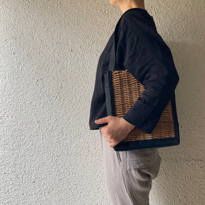 ebagos｜ キャンバス・ワンハンドル トートM｜25AW #15610｜BK