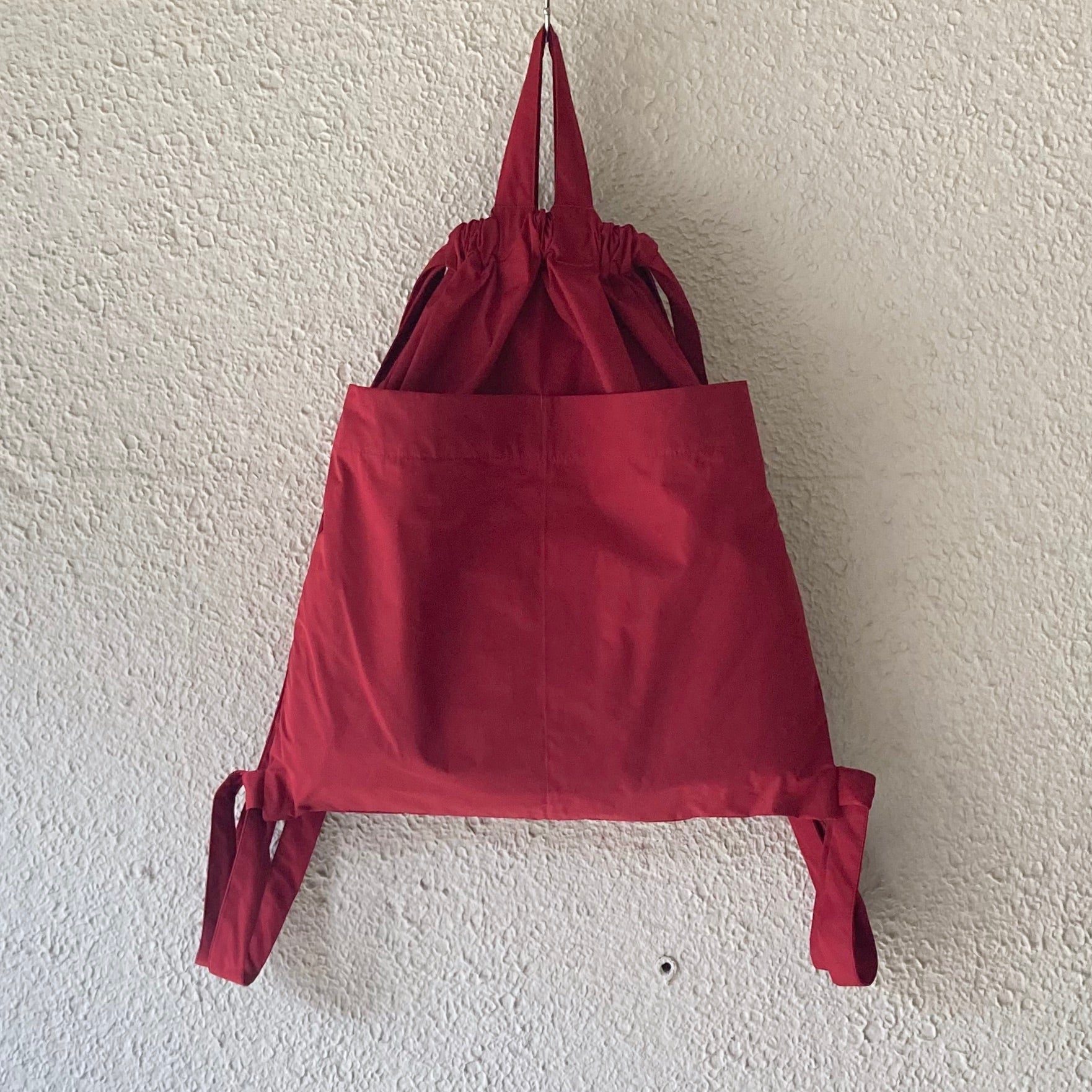 Red String Backpack formuniform|フォームユニフォーム|Drawstring Backpack|Red – Roundabout & OUTBOUND