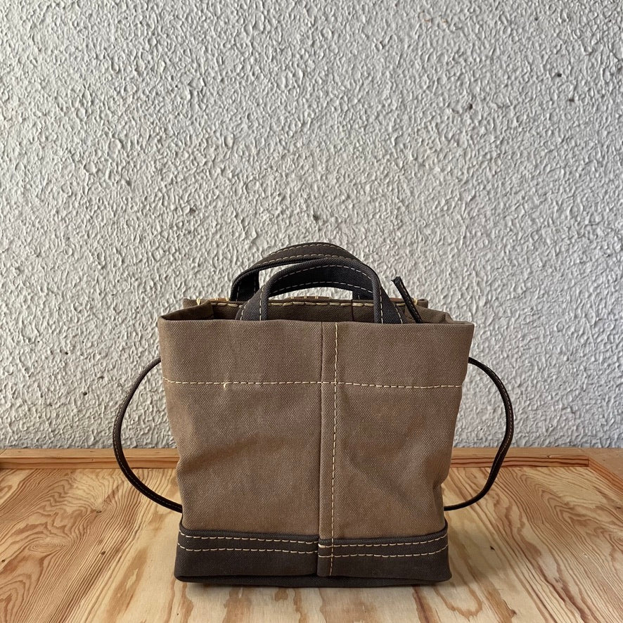 ebagos｜キャンバス・カゴ袋ショルダー｜25AW #15609｜BEKA