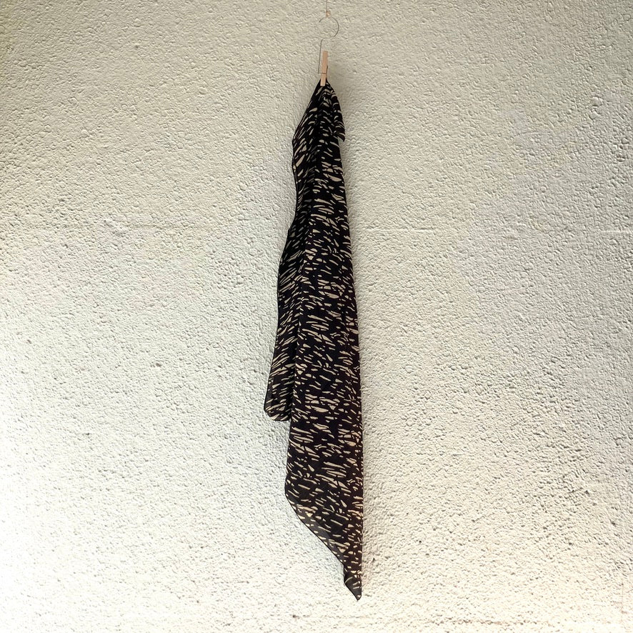 mills scarf｜Sparkle｜charcoal