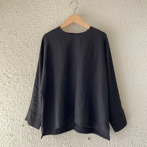 COSMIC WONDER｜22CW01204｜リネン ヴィスコースキャンバストップス｜Black
