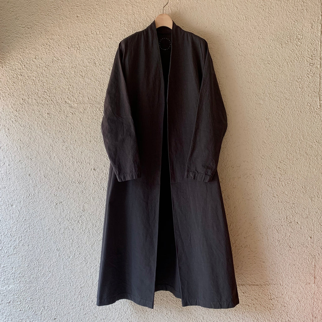 COSMIC WONDER｜19CW06088-2｜Cotton linen weather cloth “Haori” coat｜Sandalwood charcoal