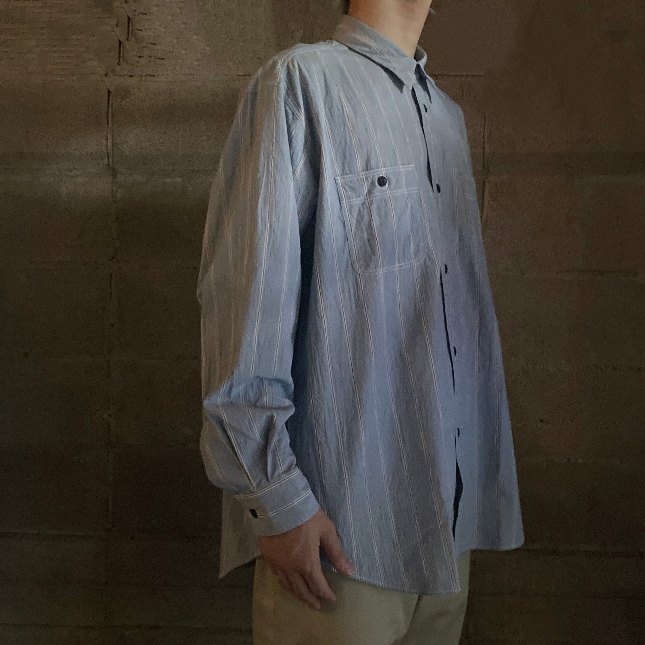 FUJITO｜BS  Work Shirt｜Blue Stripe