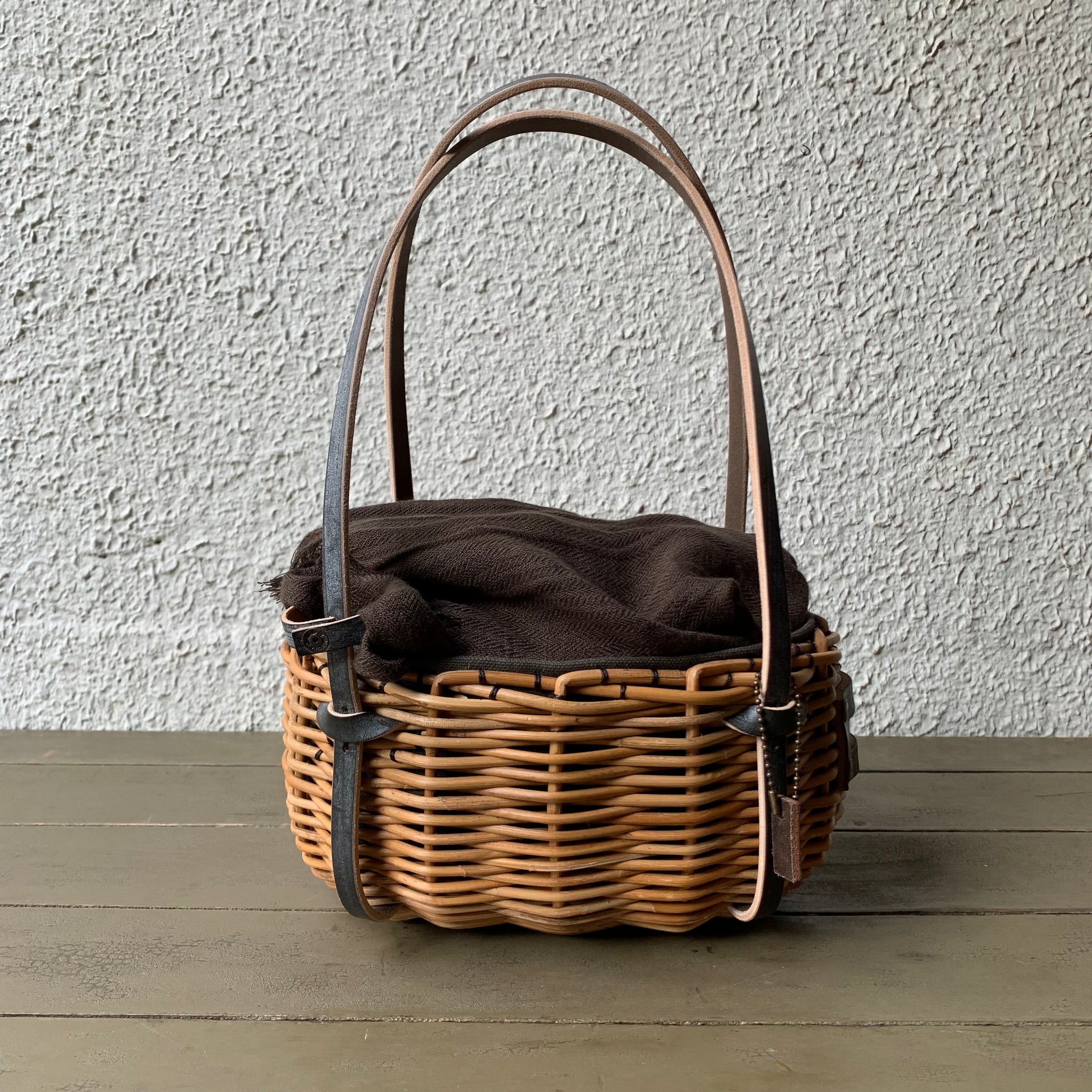 ebagos|スウィート・P・バスケット リネンかぶせ|23AW #13601|KA ebagos|スウィート・P・バスケット リネンかぶせ|23AW #13601|KA