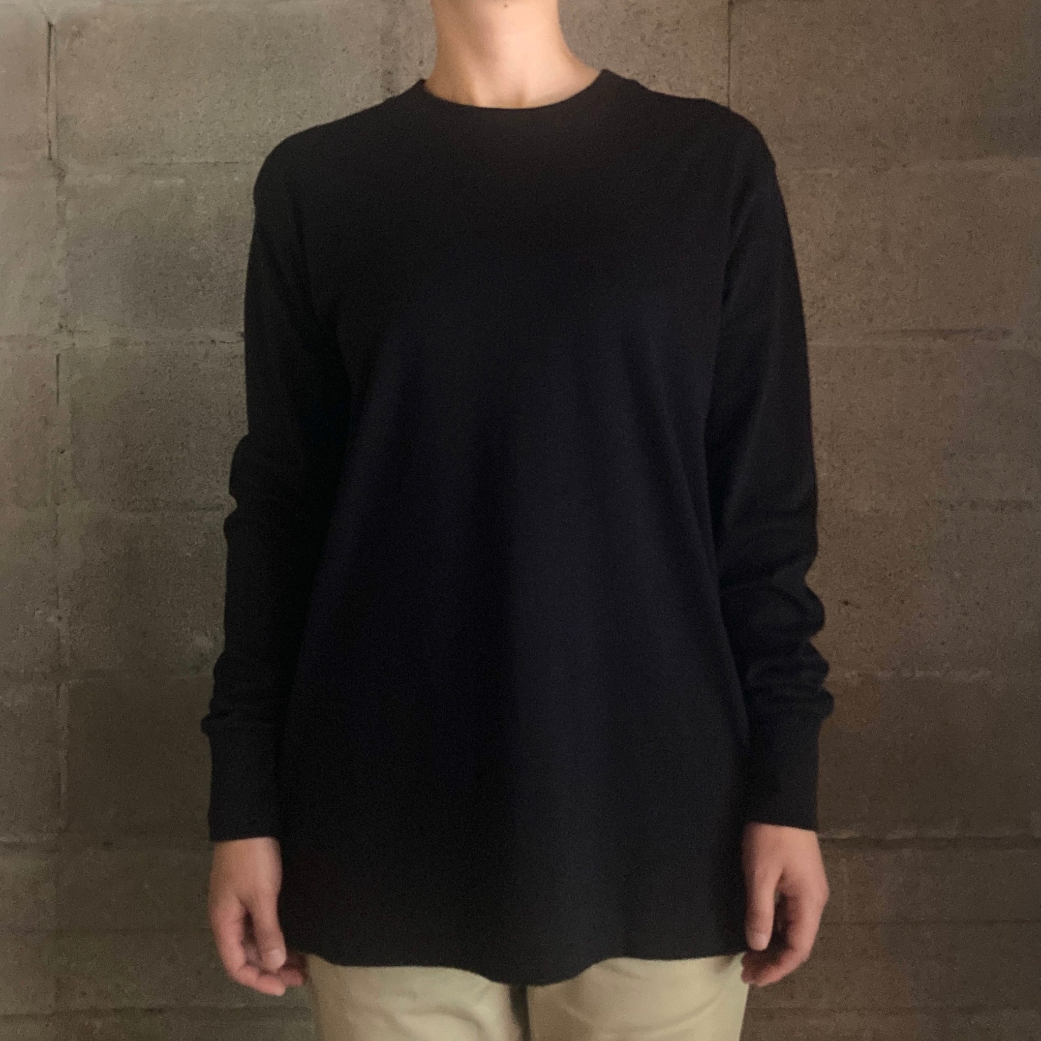 COSMIC WONDER｜20CW03023｜Cotton cashmere long sleeve t-shirt｜Black –  Roundabout & OUTBOUND