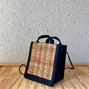 ebagos｜キャンバス・カゴ袋ショルダー｜25AW #15609｜BK