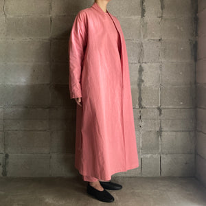 COSMIC WONDER｜19CW06088-1｜Cotton linen weather cloth “Haori” coat｜Peach Jade