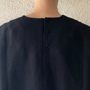 COSMIC WONDER｜22CW01204｜リネン ヴィスコースキャンバストップス｜Black