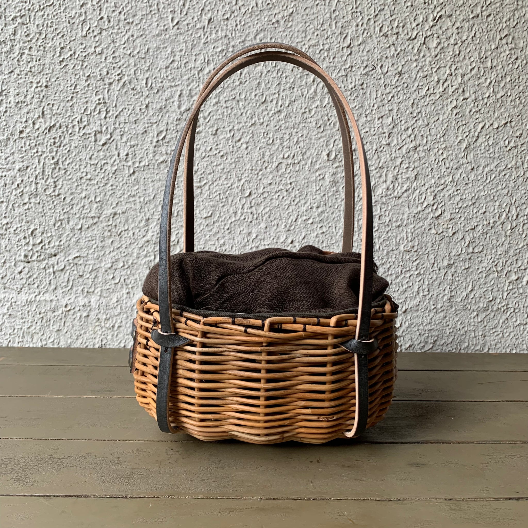 ebagos|スウィート・P・バスケット リネンかぶせ|23AW #13601|KA ebagos|スウィート・P・バスケット リネンかぶせ|23AW #13601|KA