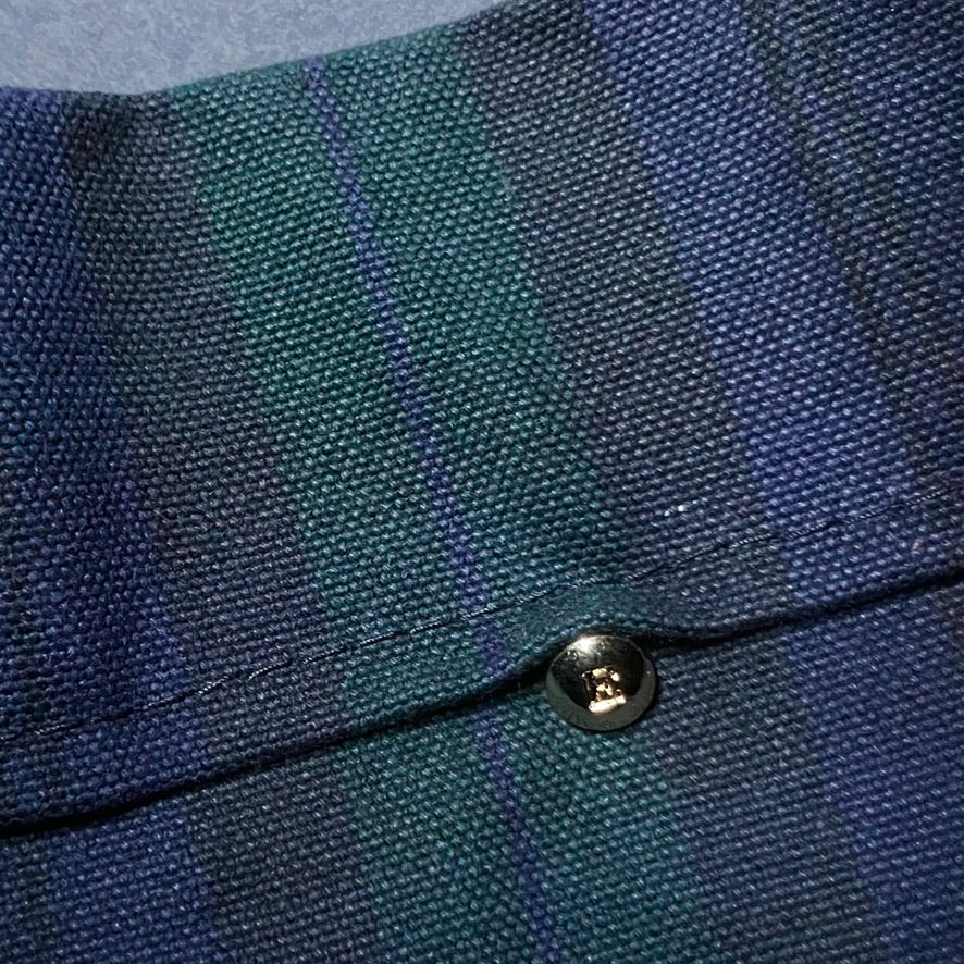ebagos｜カゴ袋 キャンバス・ワンハンドル トートM｜25AW #15611｜ネイビーチェック