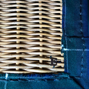 ebagos｜カゴ袋 キャンバス・ワンハンドル トートM｜25AW #15611｜ネイビーチェック