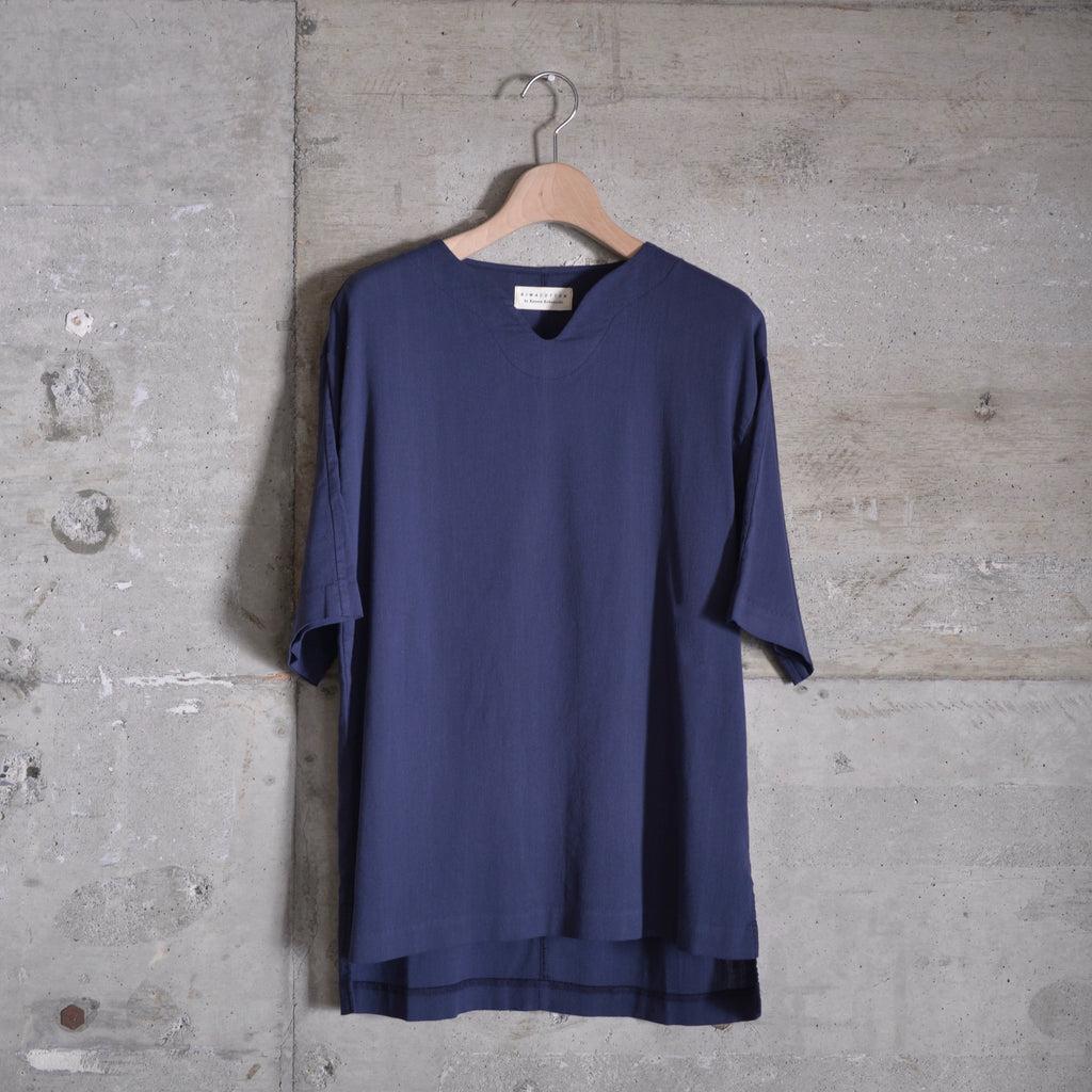 BIWACOTTON×KAZUTO KOBAYASHI｜ビワコットン｜2024キーネックTシャツ｜3414859｜ブルー