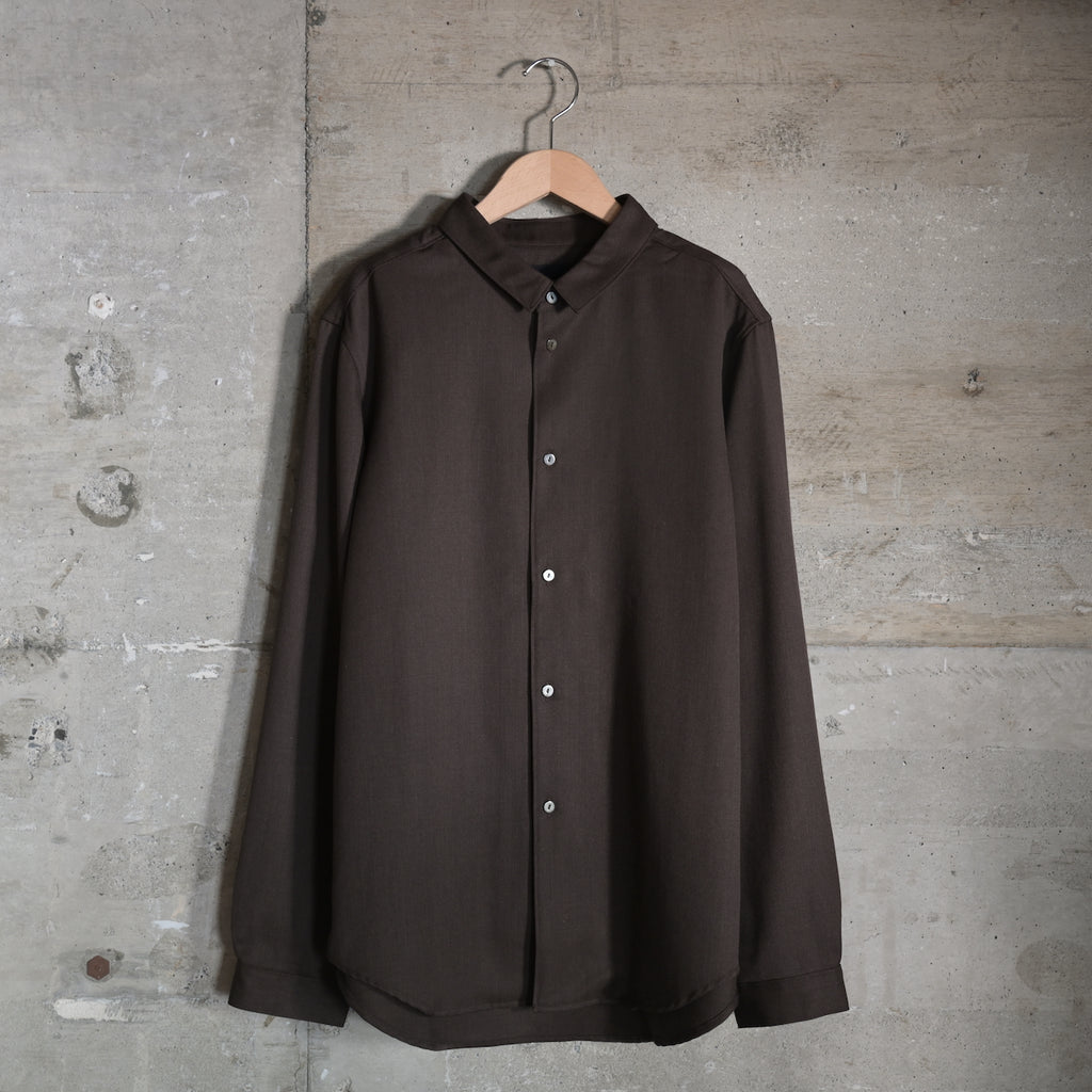 MITTAN｜SH-145｜ストレッチNMウールシャツ｜茶