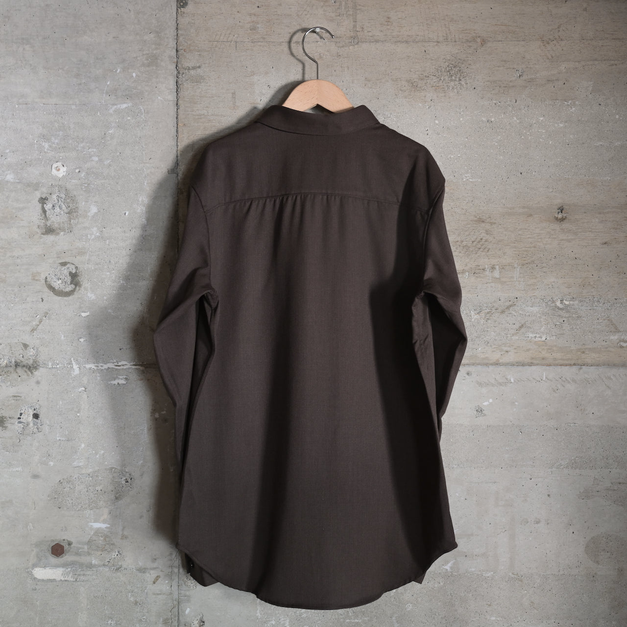 MITTAN｜SH-145｜ストレッチNMウールシャツ｜茶