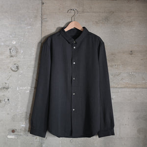 MITTAN｜SH-145｜ストレッチNMウールシャツ｜墨黒