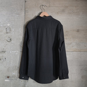 MITTAN｜SH-145｜ストレッチNMウールシャツ｜墨黒