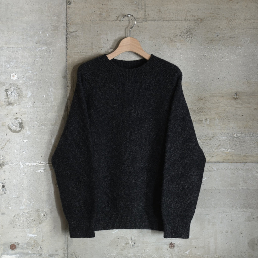 MITTAN｜KN-32｜アルパカウールセーター｜黒杢