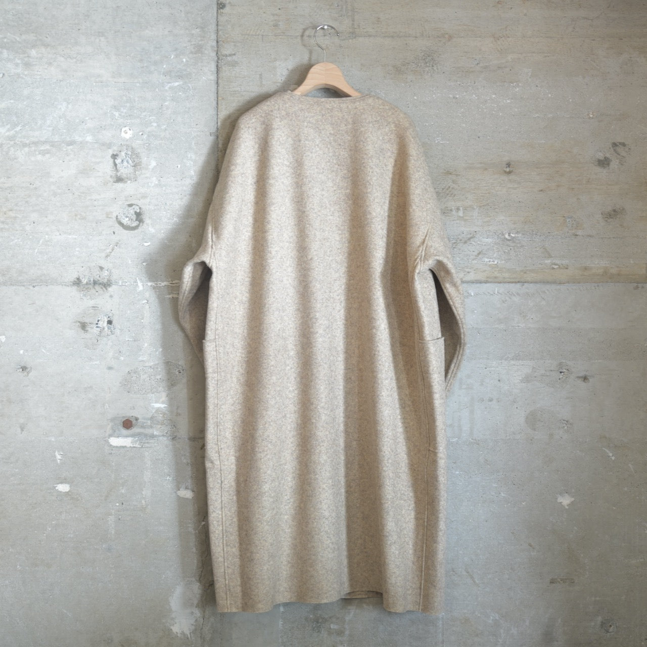 MITTAN｜CT-50｜圧縮ウールニットコート｜薄茶