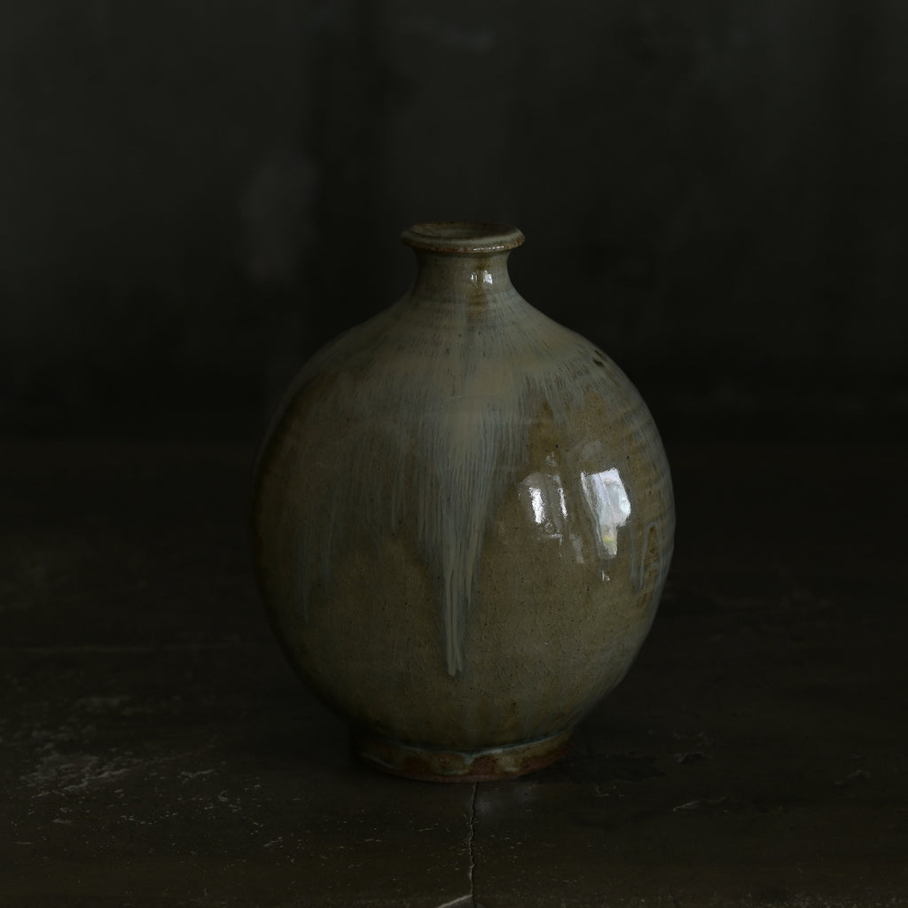 平山元康｜糠釉扁壺｜25-011