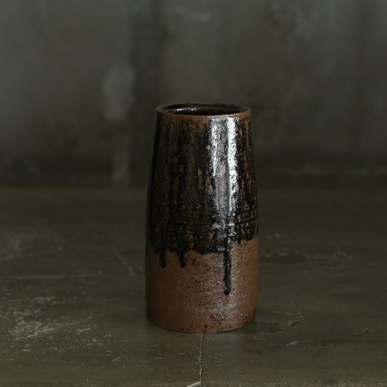 平山元康｜飴釉筒｜25-014