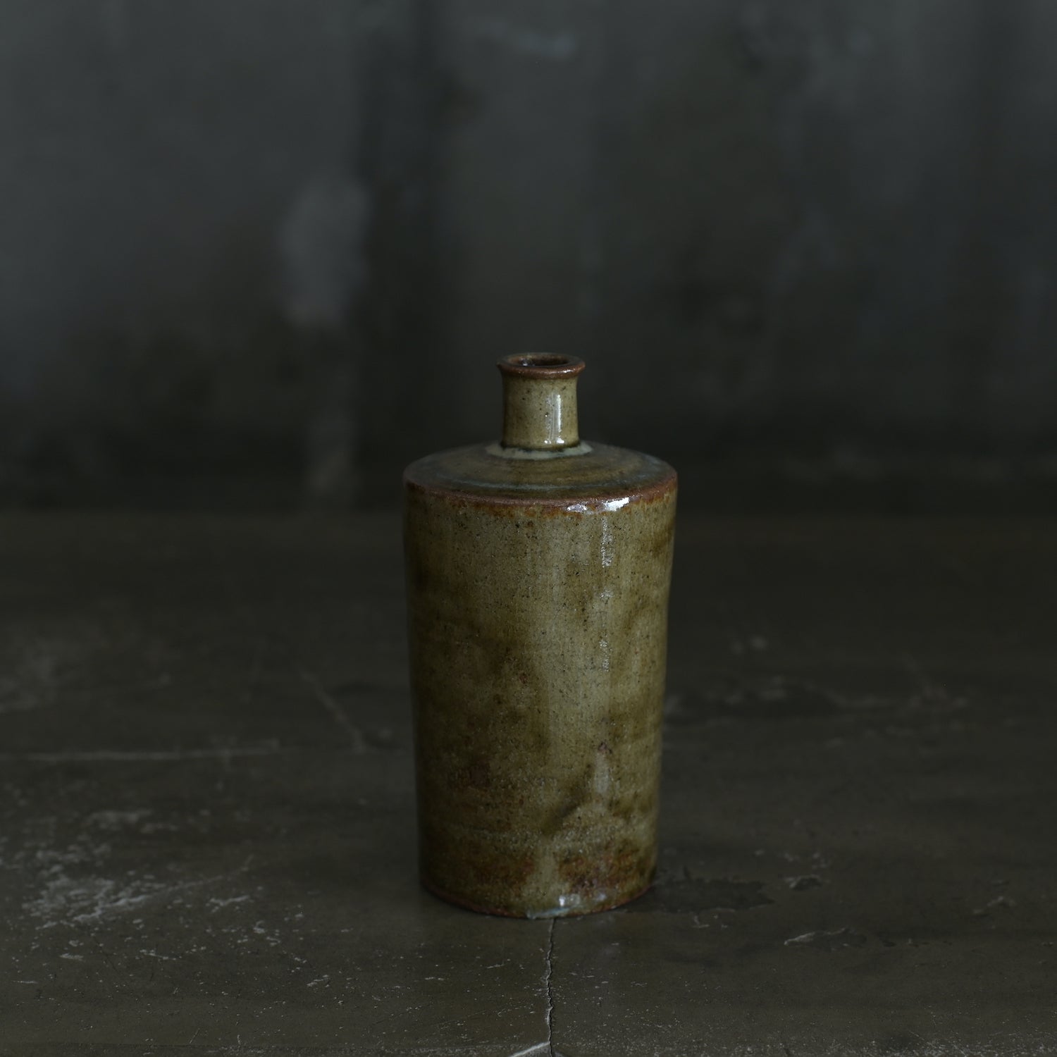 平山元康｜糠釉瓶（ローソク型）｜25-018