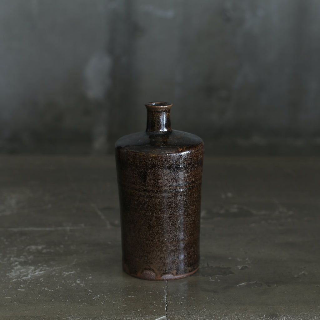 平山元康｜黒釉瓶（ローソク型）｜25-019