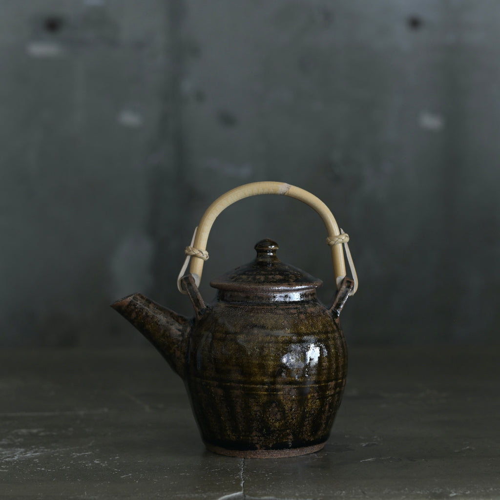 平山元康｜飴釉土瓶＜２.５寸＞｜25-099