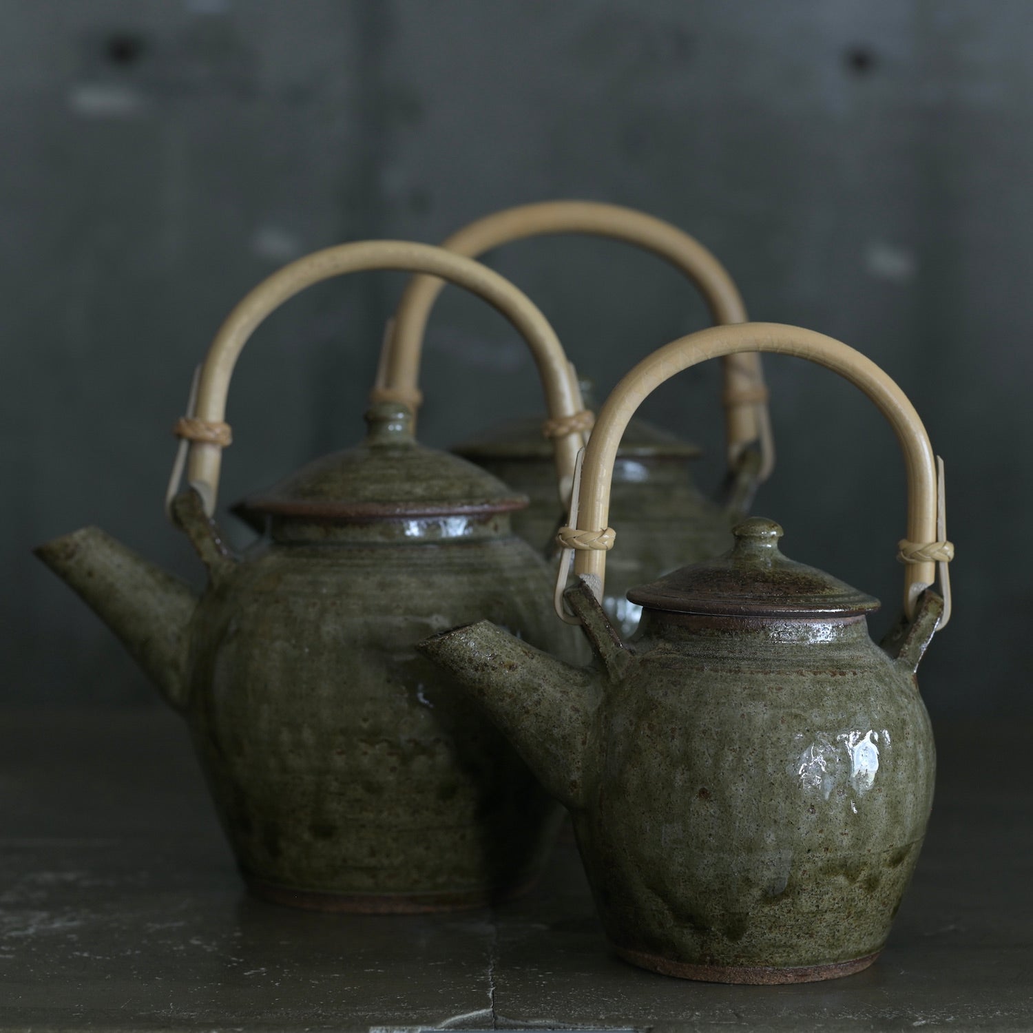 平山元康｜灰釉土瓶＜中＞｜25-093