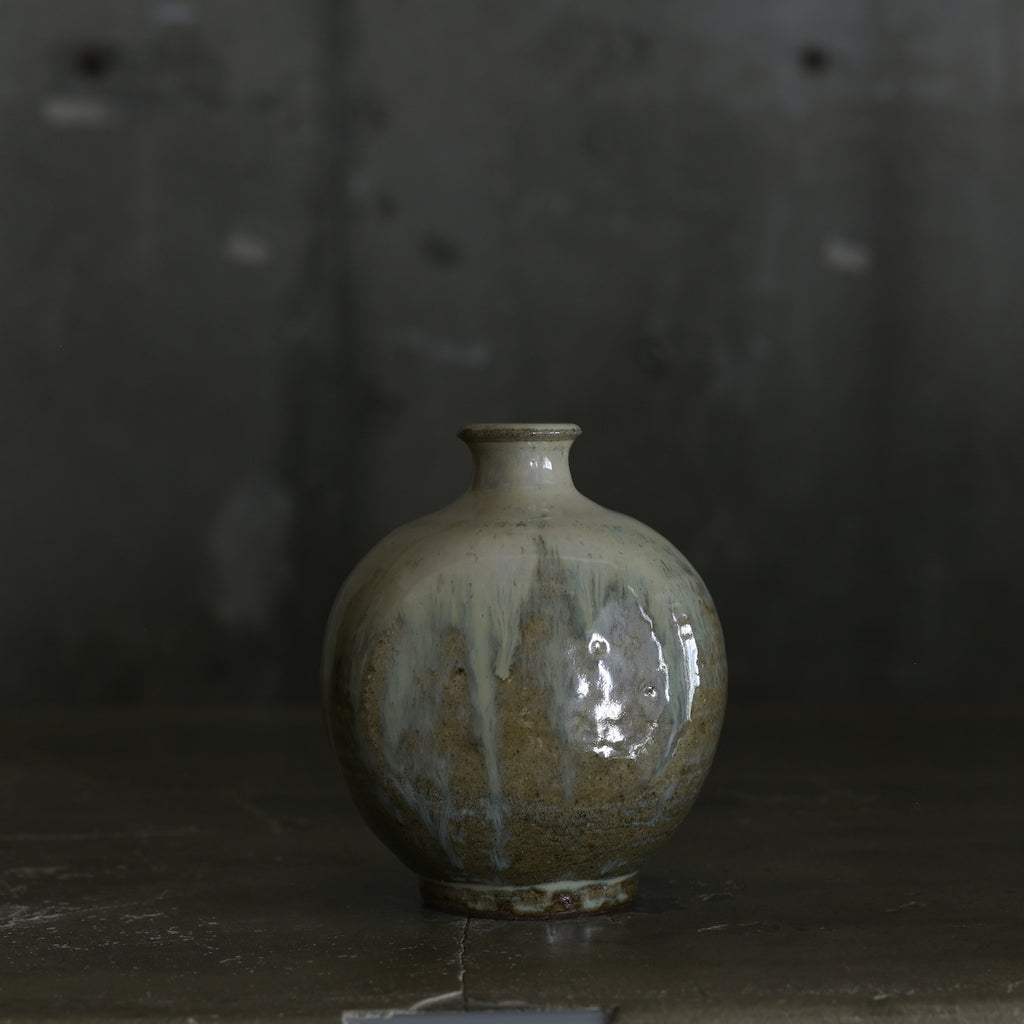 平山元康｜糠釉扁壺｜25-017