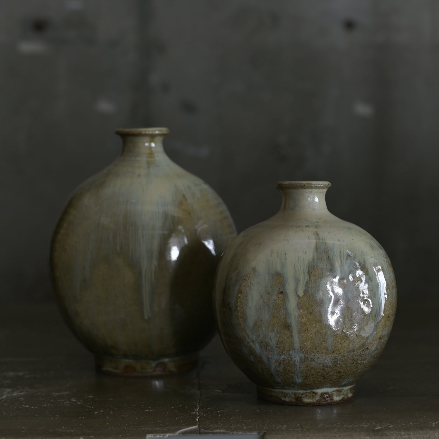 平山元康｜糠釉扁壺｜25-017