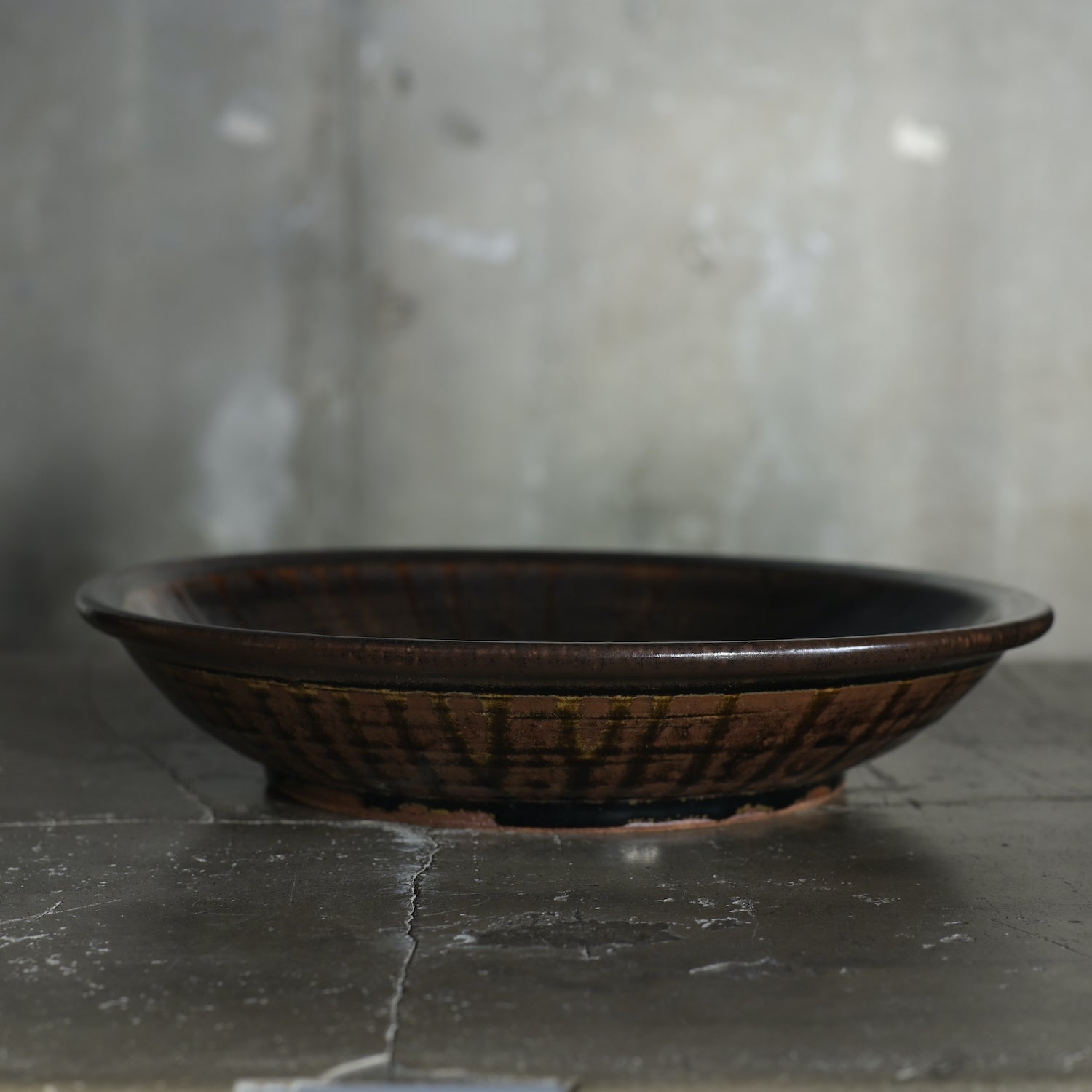 平山元康｜飴黒皿｜25-023