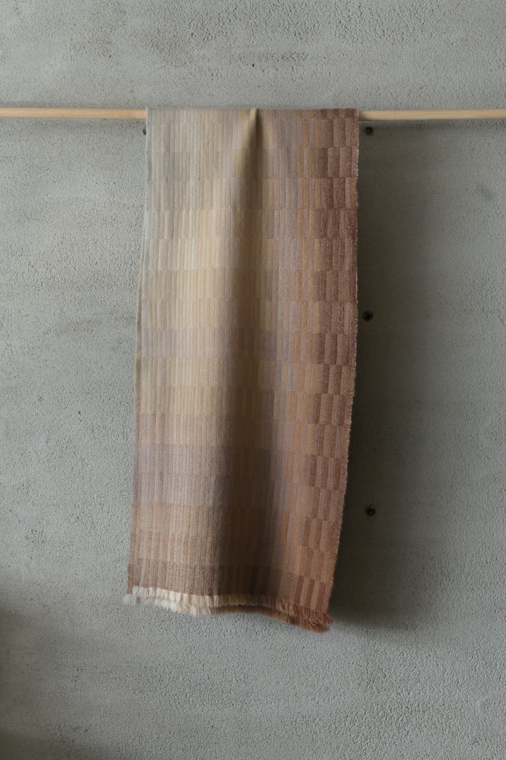 高見由香｜Yuka Takami｜カシミヤ二重織ストール 地層A｜M-15