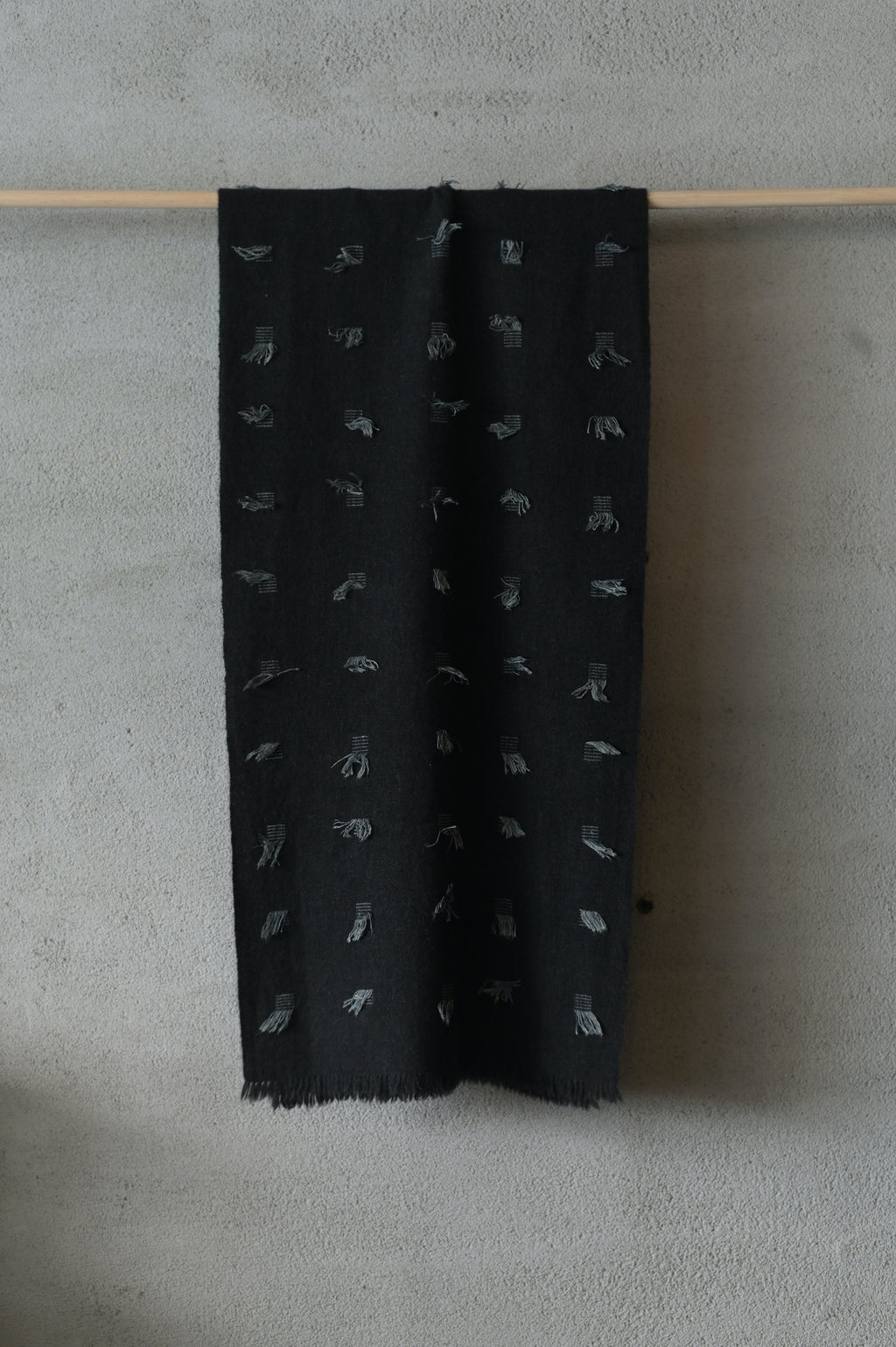 高見由香｜Yuka Takami｜カシミヤストール bird 焦げ茶｜M-34