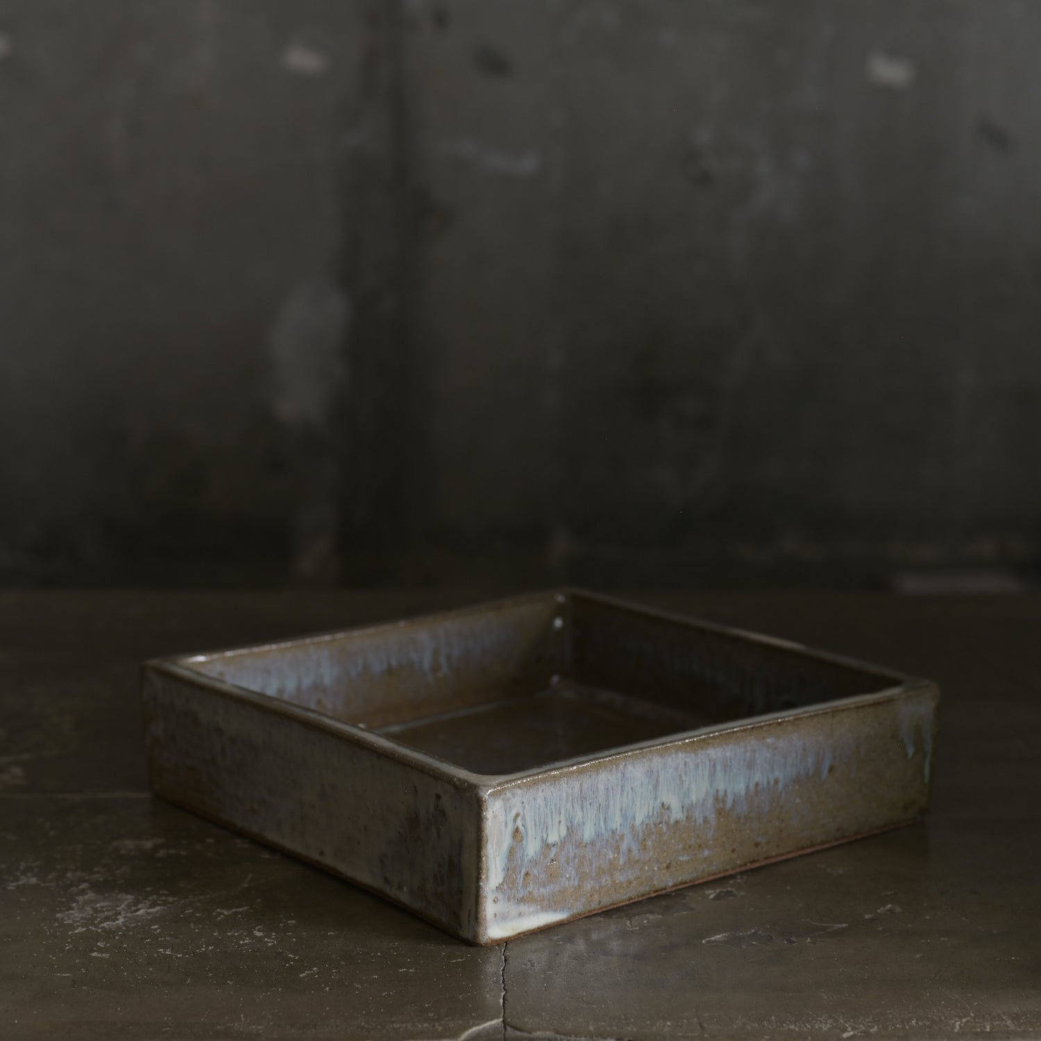 平山元康｜糠釉正角鉢｜25-031