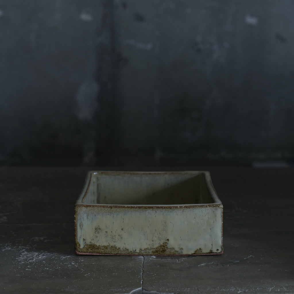 平山元康｜糠釉正角鉢｜25-034