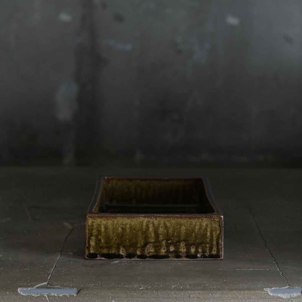 平山元康｜飴釉長角鉢｜25-033