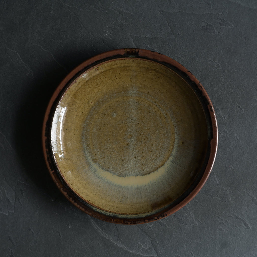 平山元康｜糠釉皿＜７寸＞｜25-046