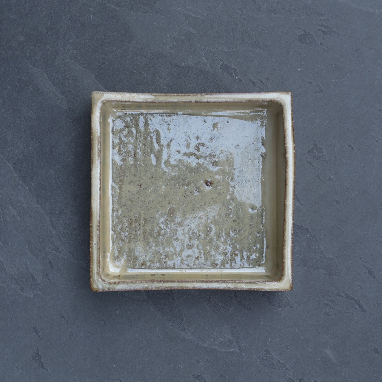 平山元康｜糠釉正角鉢｜25-034