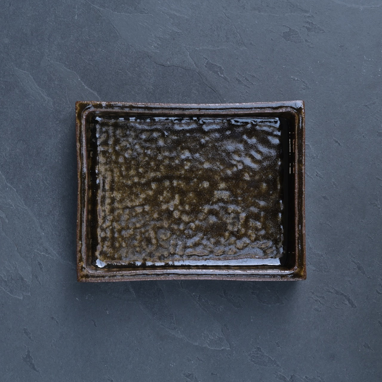 平山元康｜飴釉長角鉢｜25-033